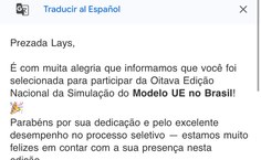 A estudante selecionada para representar Alagoas no A Model UE Brazil, evento organizado pela Delegação da União Europeia no país