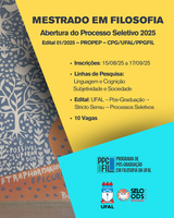 Ufal lança edital para mestrado em Filosofia com início em 2026