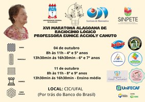 Ufal promove em outubro 16ª Maratona Alagoana de Lógica