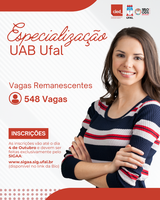 Ufal abre inscrições para mais de 500 vagas em cursos de especialização a distância