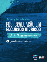 Ufal abre inscrições para pós-graduação em Recursos Hídricos e Saneamento
