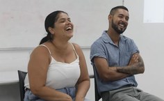 Isadora Ulisses e Sérvio Diniz, concluintes do curso de Relações Públicas