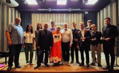 Estudante Natã Costa em concurso de piano em São Paulo