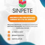 Sinpete recebe inscrição de propostas para Arenas Temáticas