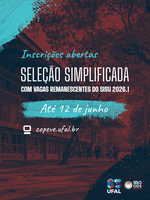 Ufal abre seleção simplificada com 59 vagas remanescentes do Sisu 2026.1