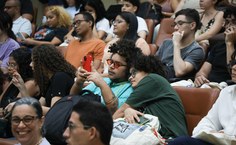 Público presente à aula inaugural