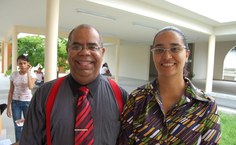 Coordenador e vice-coordenadora eleitos no novo colegiado.