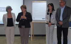 Ao lado de Sílvia Cardeal, Reitora agradece colaboração da Fundação Dom Cabral