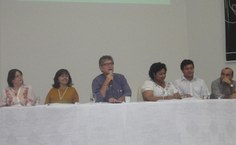 Abertura do evento, no auditório da Reitoria