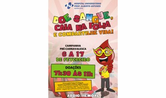 Bancos de Sangue do Hemoal e do HU fazem campanha para o carnaval