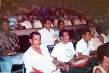 Manoel durante plenária da Fasubra, como representante da Ufal