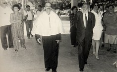 Reitor honorário Rogério Pineiro quando da homenagem ao educador Paulo Freire