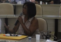 Conselheira Cícera Albuquerque, representante dos Docentes, fala sobre a missão do Conselho de Curadores