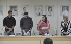 Cerimônia foi comandada pela vice-reitora Rachel Rocha, na Sala dos Conselhos