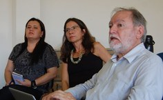 Ao lado de diretora da Fapeal e pró-reitora da Propep, Emílio levantou demandas para serem atendidas pelo novo edital