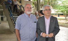 Reitor Eurico Lôbo e o pró-reitor Estudantil Pedro Nelson