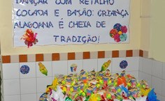 As lembrancinhas em destaque na entrada do Núcleo