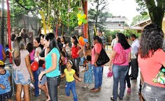 Alegria e diversão na festa das crianças