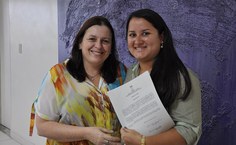 Alessandra Lins ao lado de Rachel Rocha