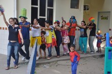 Servidores e crianças se divertiram na festa de Carnaval