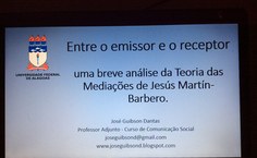 Guibson participou do Grupo de Trabalho sobre Teorias da Comunicação onde apresentou o seguinte artigo