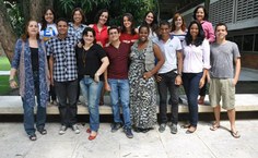 Márcia [de blusa preta] com parte da equipe Ascom em foto registrada no ano passado