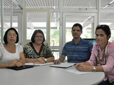 Fátima, Alice, Jarman e Tereza, da comissão eleitoral