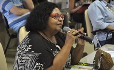 A professora Maria Aparecida elogiou e parabenizou a organização do Caiite 2014