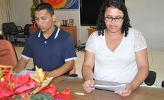 Poliana fez a leitura do termo de posse