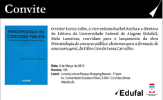 Pesquisador Fábio Lins convida a todos para lançamento do livro sobre Principiologia do Concurso Público