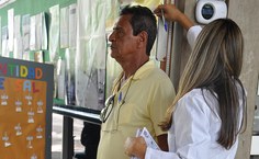 Medição da altura também foi uma das ações do dia