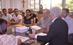 Cerimônia de posse no gabinete do reitor Eurico Lôbo