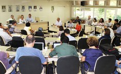Conselheiros deliberaram sobre o GT para atualização do Estatuto e Regimento da Ufal. Foto: Thiago Prado