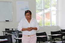 A dentista Florenice Talberg tem a Ufal como sua segunda casa e conta que é muito apegada ao trabalho. Foto: Thâmara Gonzaga