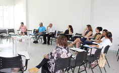 Servidores da Ufal durante curso sobre planejamento para aposentadoria interna. Foto: Thâmara Gonzaga