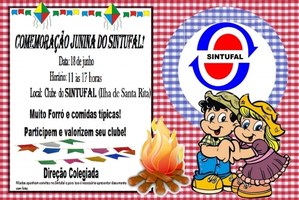 Festa de São João para servidores do Sintufal será no dia 18 de junho