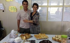 Madileide com o irmão, o professor Rubens Duarte