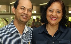 Lenilda Luna (Ascom)  e Jorge Raimundo (Biblioteca Central)