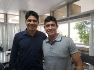 Os engenheiros Diogo Henrique e Diogo Ferraz migrarão para a área de planejamento de manuais de planejamento e gestão integrada. Foto: Lenilda Luna