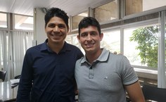 Os engenheiros Diogo Henrique e Diogo Ferraz migrarão para a área de planejamento de manuais de planejamento e gestão integrada. Foto: Lenilda Luna
