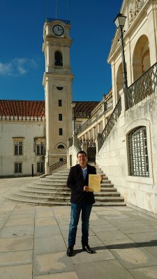 Professor Pedro Accioly, em Coimbra. Foto: Acervo Pessoal