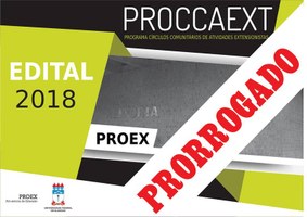 Prorrogado prazo de submissões no edital Proccaext 2018-2019