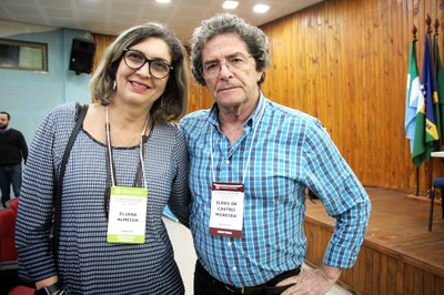 Eliana Almeida e Ildeu Moreira, na Reunião Anual do Mato Grosso do Sul