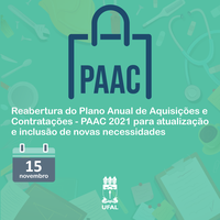 Pró-reitoria de Gestão Institucional reabre PAAC 2021 até 15 de novembro