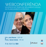 Docência durante isolamento social é tema de webconferência