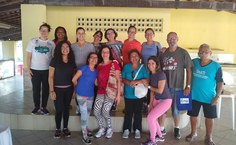 Com a equipe em momento de atividade