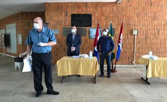 Cerimônia de posse seguiu recomendações de saúde contra covid-19