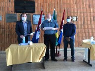 Cerimônia de posse seguiu recomendações de saúde contra covid-19