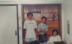 Professor Krerley com colegas no Impa. Foto: Arquivo pessoal