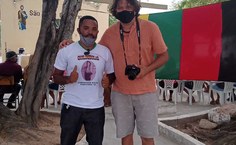 Jaelson Florêncio e professor Flávio Moraes